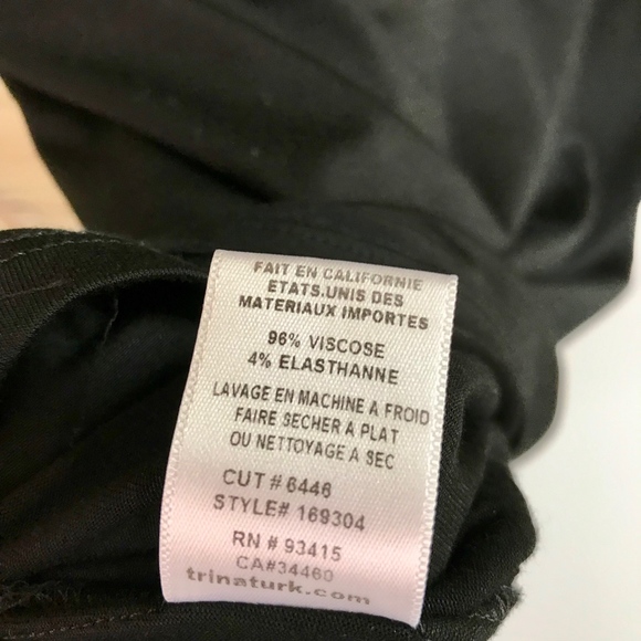 Trina Turk | Black Drape Back Dress - Picture 7 of 8